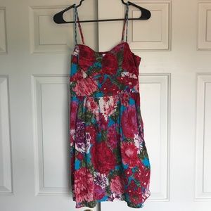 Red Floral Pocket Sundress